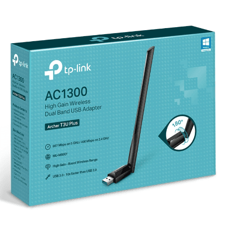 USB Wireless TP-LINK T3U Plus 867Mbps on 5GHz  400Mbps on 2.4 GHz