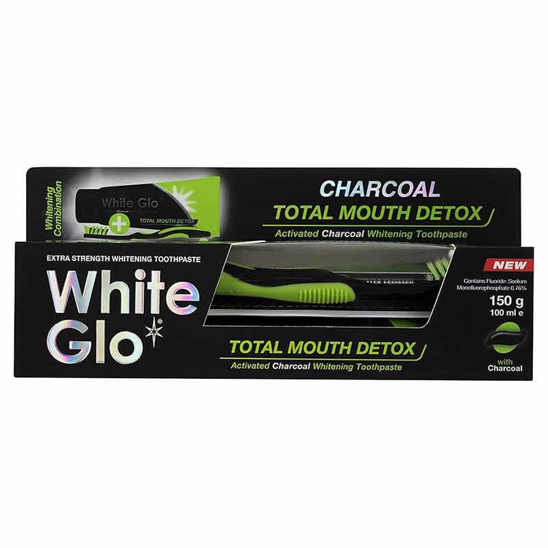 White Glo Charcoal Total Mouth Detox 150g