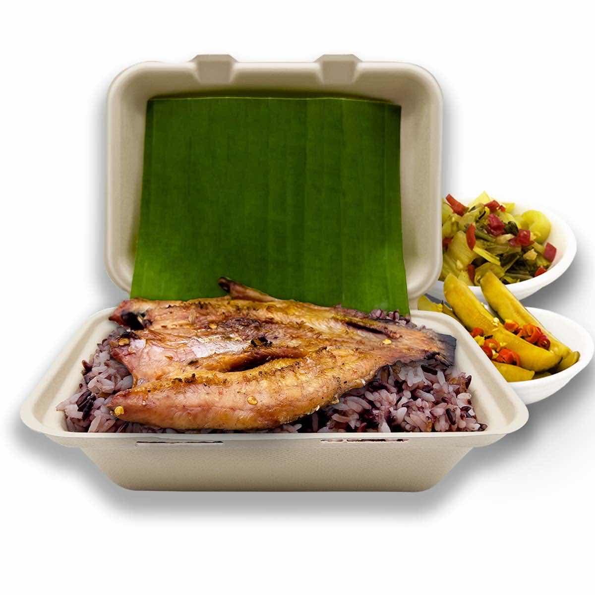 បាយសម្រូបត្រីងៀតចៀន (Brown Rice with Fried Dry Fish)