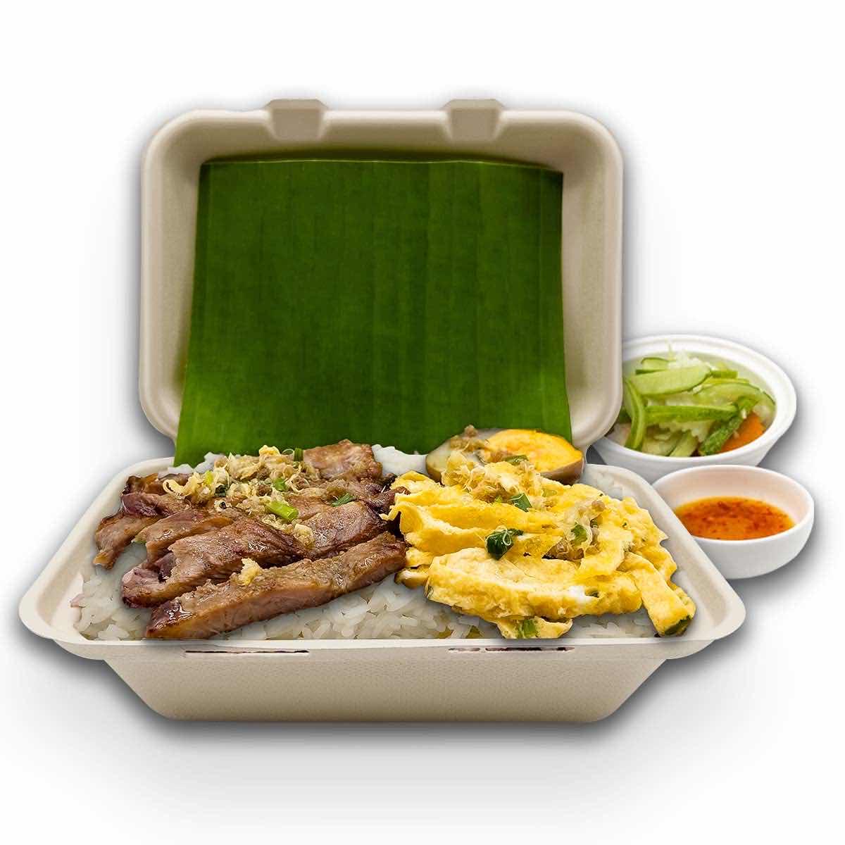 បាយបឋម-បាយស (Primary School Pork Rice-White Rice)