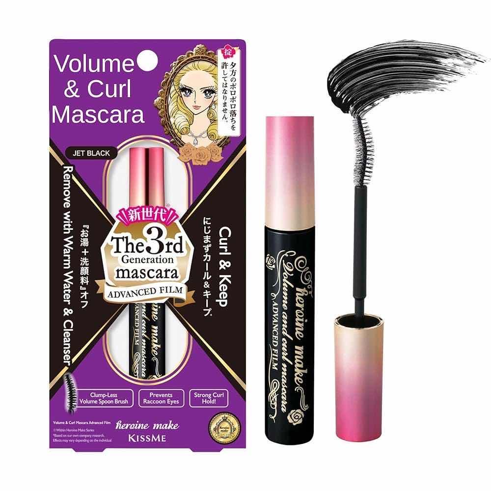 Kiss Me Heroine Make Volume & Curl Mascara Advanced Film #01Jet Black