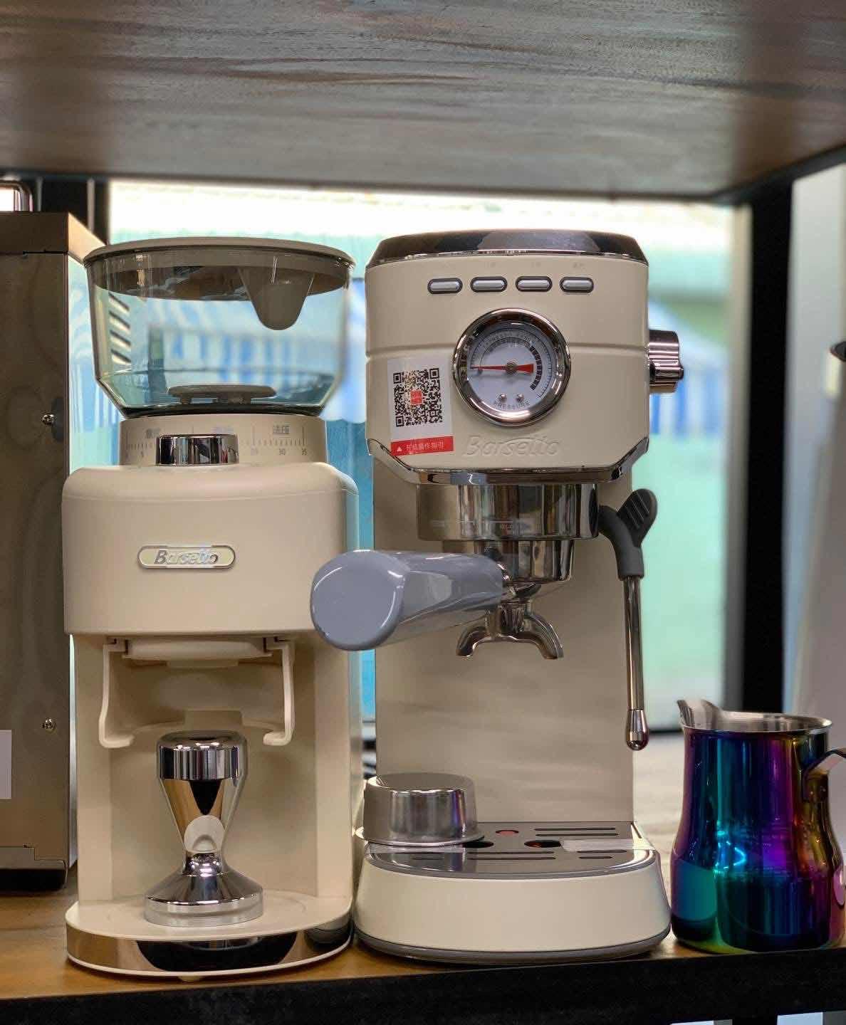 Barsetto ឈុត- Espresso Machine+grinder