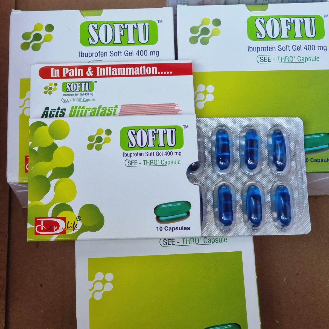 SOFTU (Ibuprofen 400, B/5x10) Expired:07/24  ប្រអប់