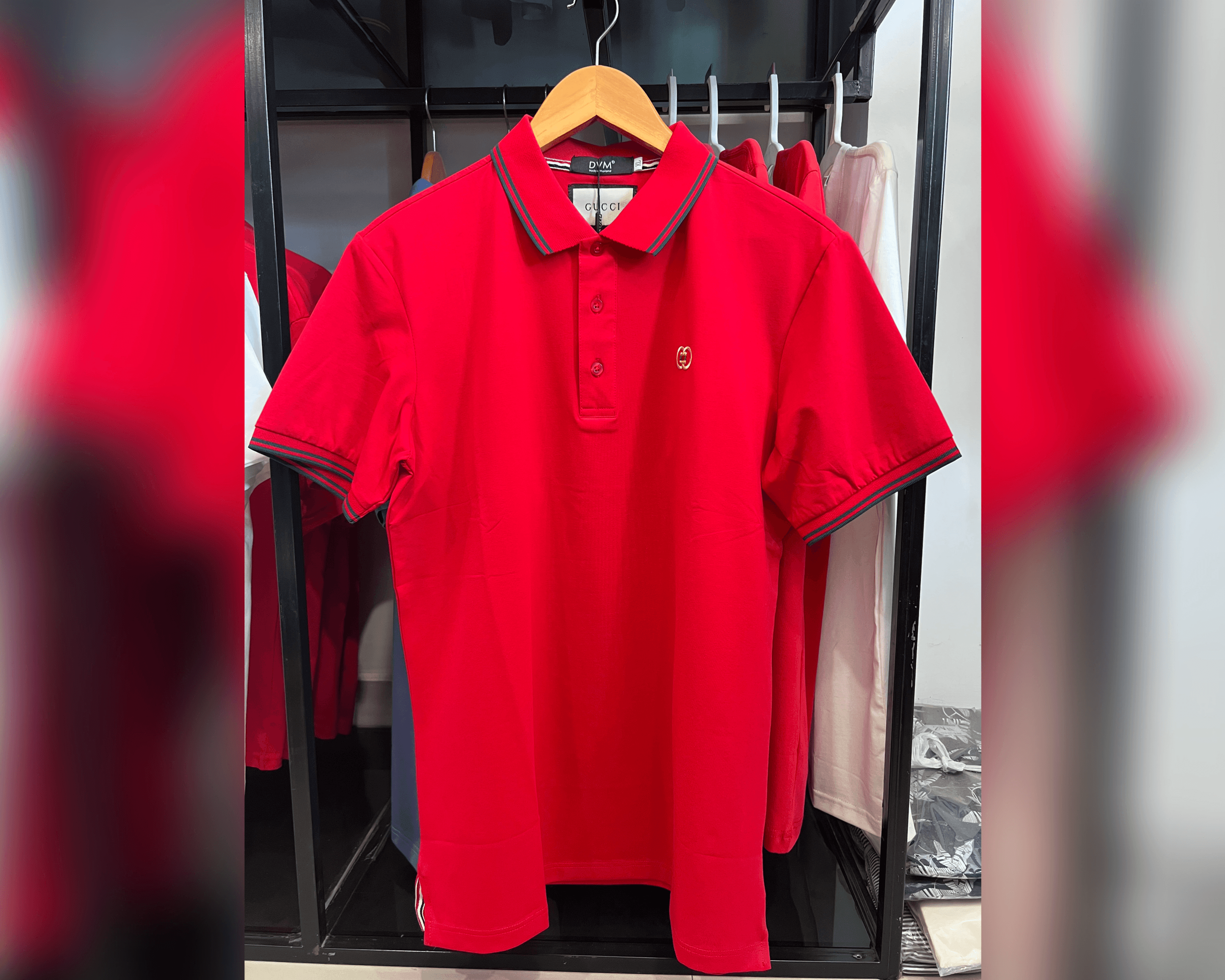 អាវយឺតដៃខ្លីក្រហម (0096)