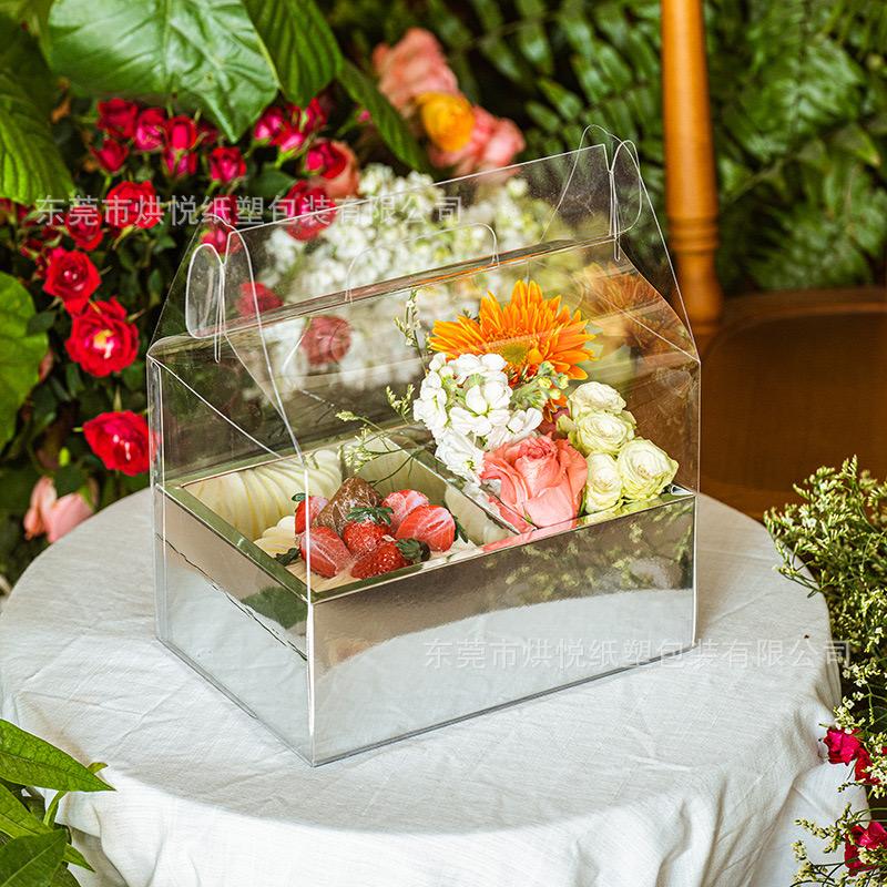 Silver Flower Cake Box