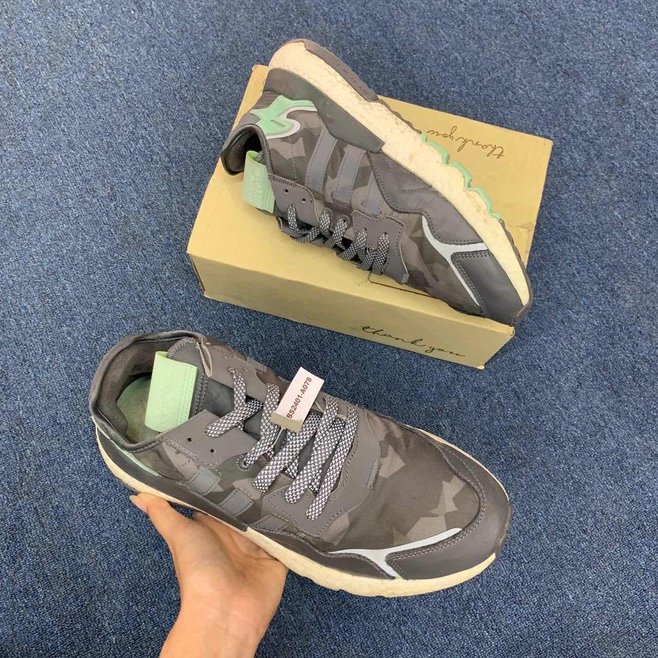 Adidas originals nite COMFY trainers CAMOUFLAGE grey RARE fv1311