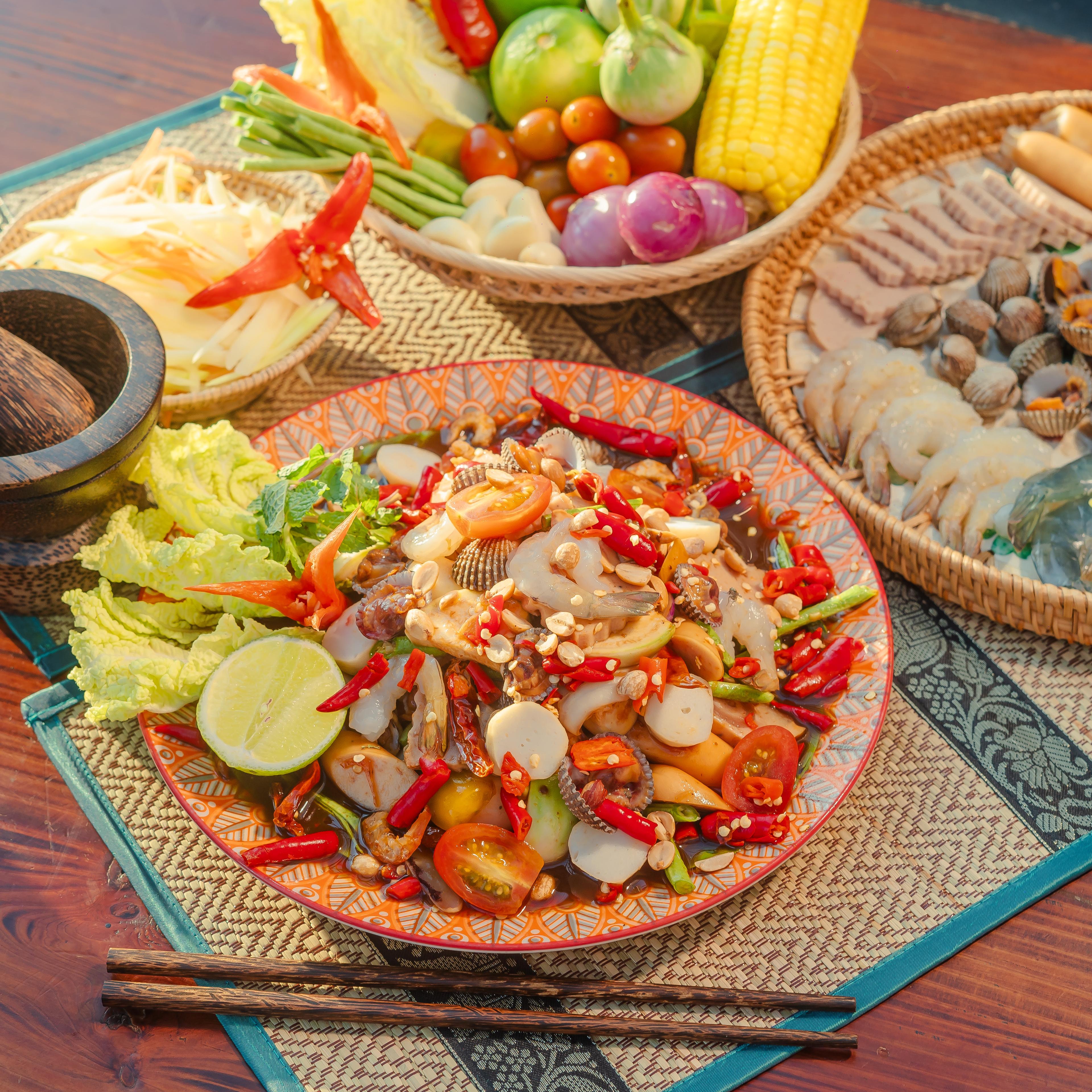 បុកល្ហុងបេសហ្រ្វេន Best friend Set papaya salad 最好的朋友套餐木瓜沙拉