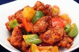 ឆ្អឹងជំនីជ្រូកឆាជូរអែម (Deep fried pork rip with sweet & Sour taste)