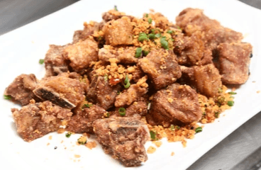 ឆ្អឹងជំនីជ្រូកបំពងខ្ទឹមស Deep Fries Pork Ribs with Garlic