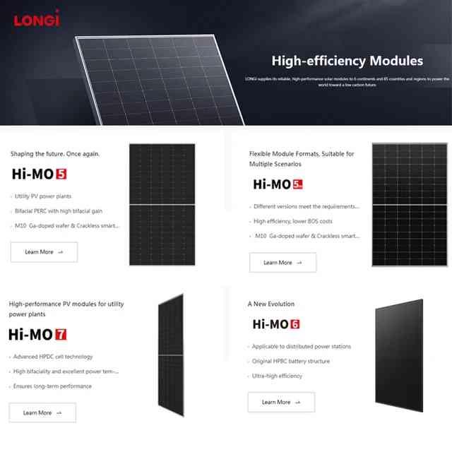 ផ្ទាំងសូឡា ម៉ាក Longi 550w 