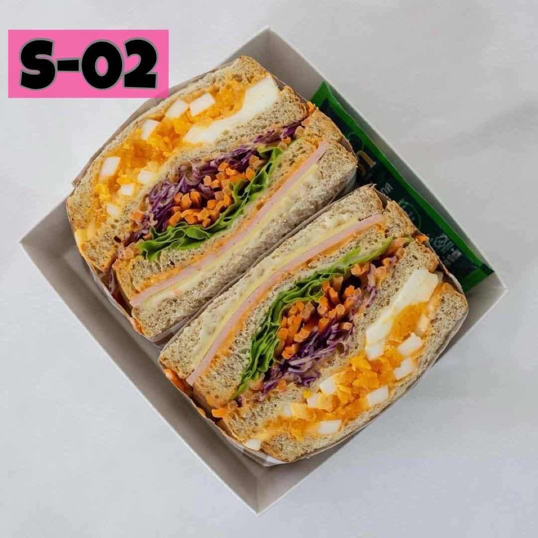សាំងវិច ហេមឈីស និងពង/Sandwich Ham+Cheese+Egg