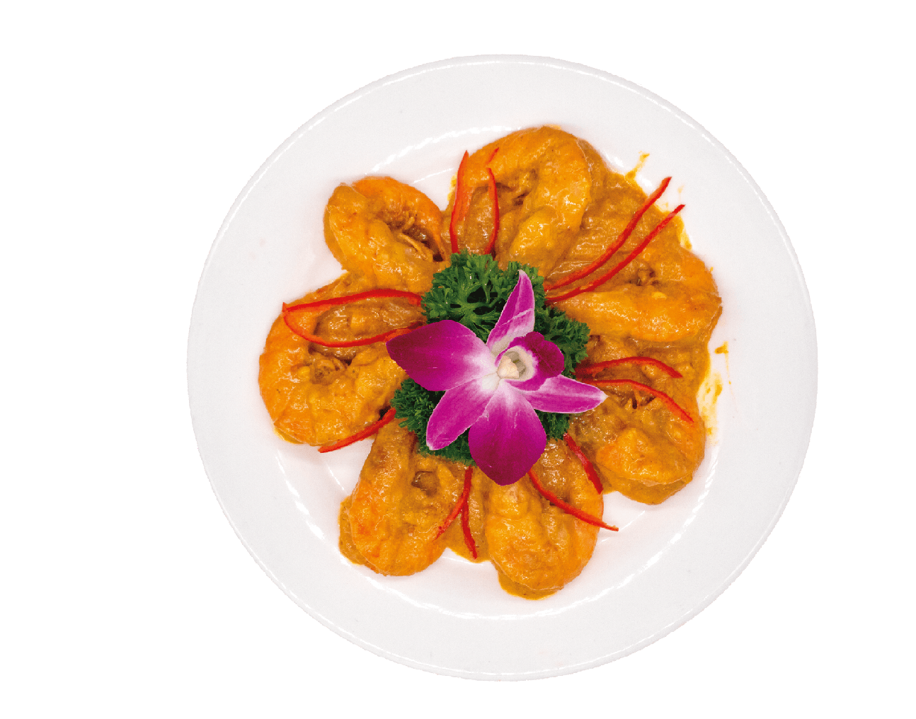 បង្គាឆាខ្ទិះ Fried Prawn with Milky Cream