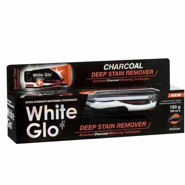 White Glo Charcoal Deep Stain Remover 150g 