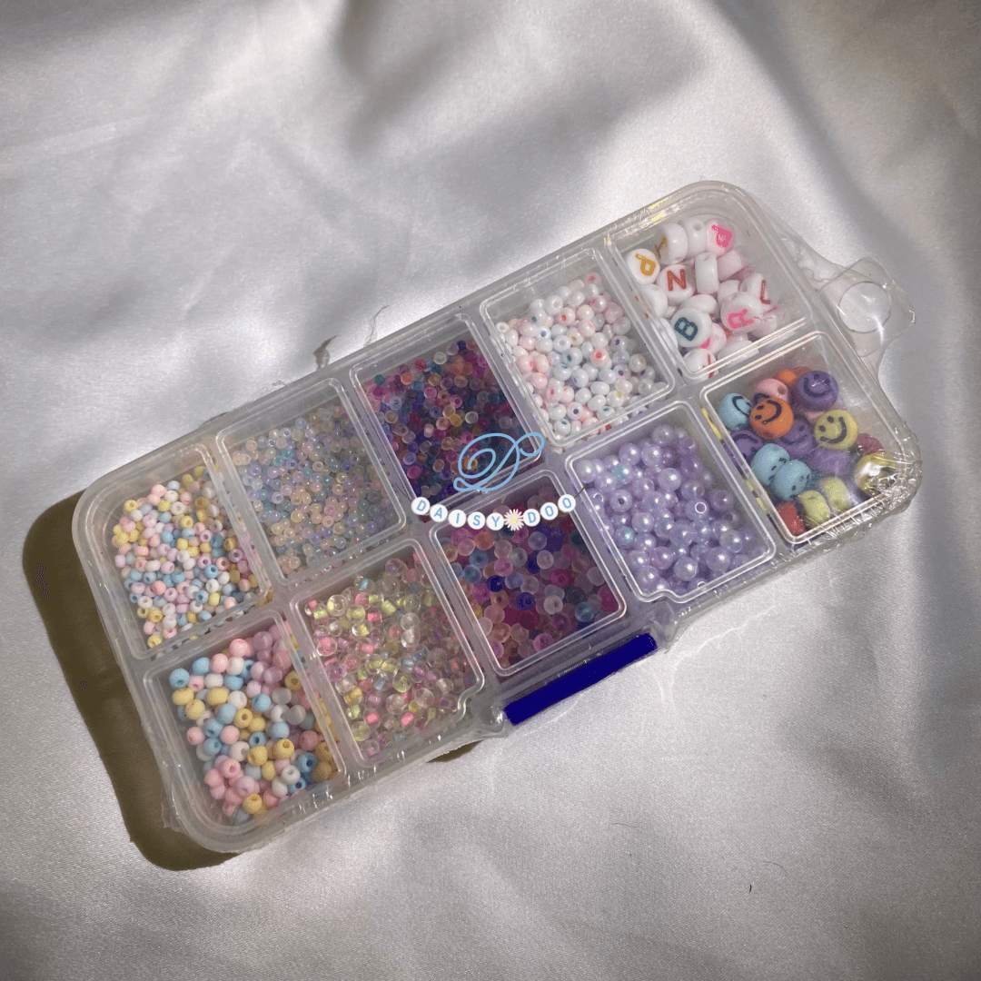 Rice bead with alphabet bead set