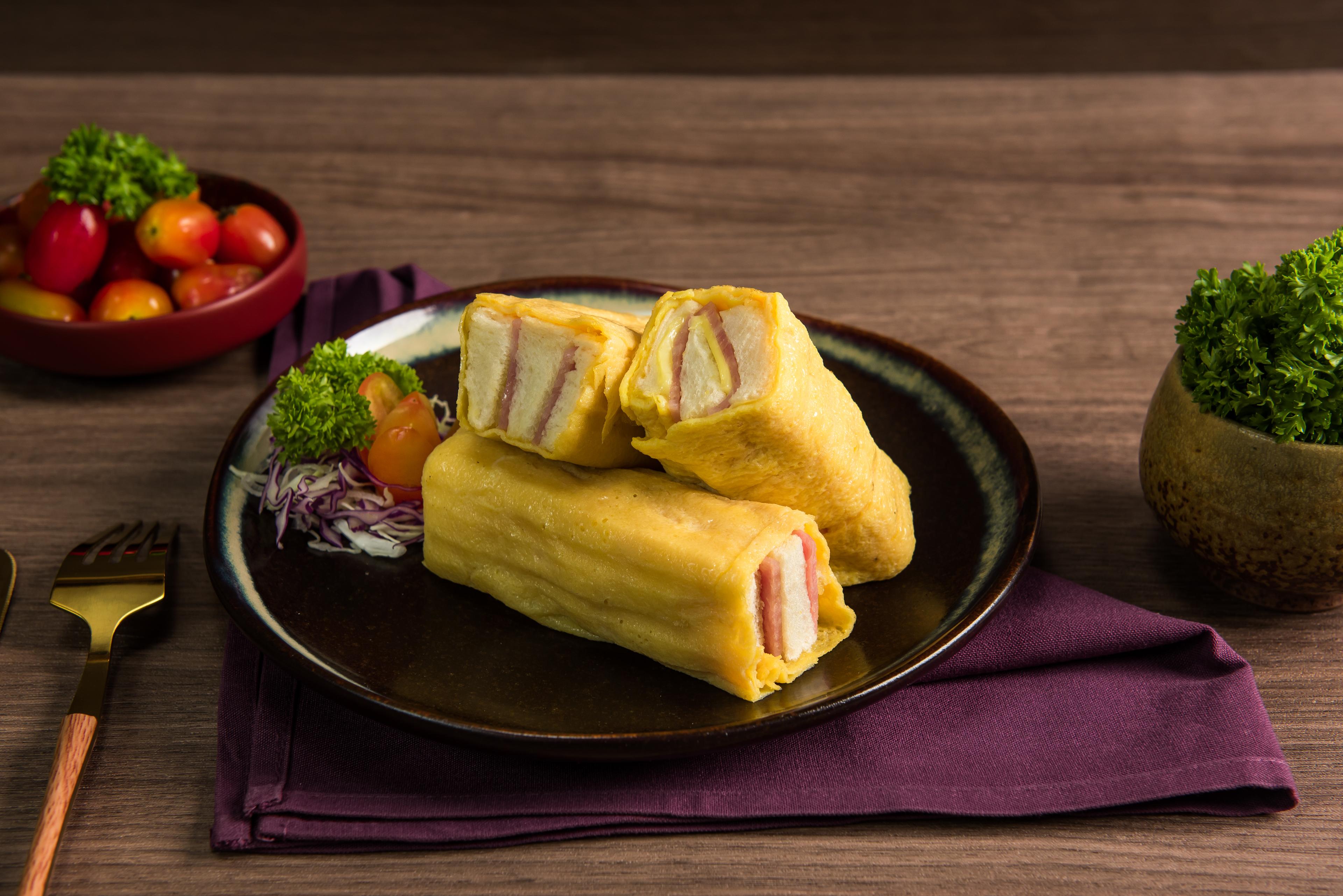 Sweet Egg Wrapped Sandwich