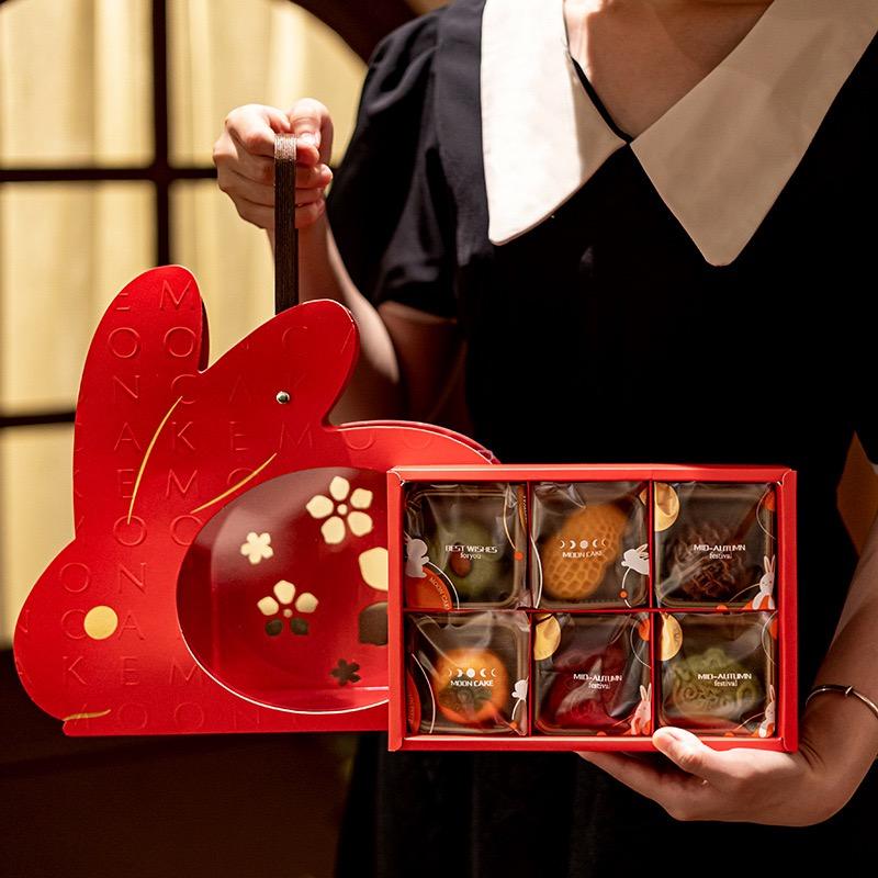 ប្រអប់នំព្រះខែ 2024 Moon Cake Box- Red Rabbit