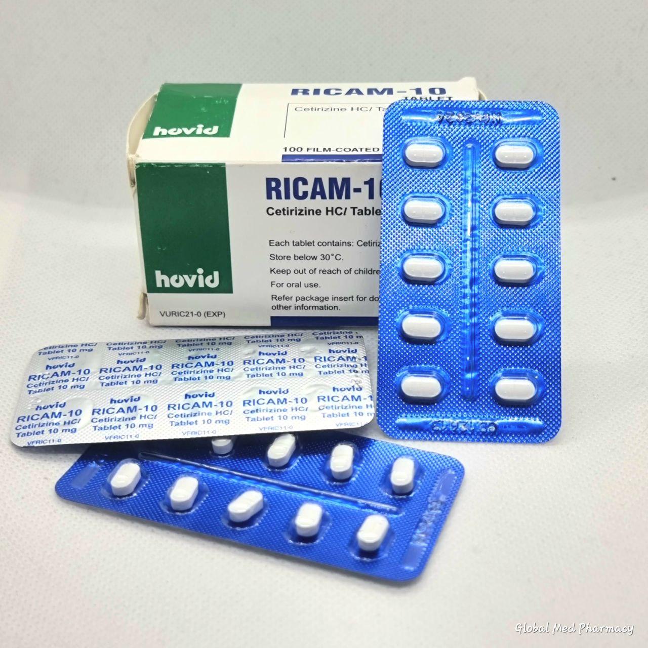 RICAM-10 (Cetirizine, B/10x10) Expired:05/25  ប្រអប់