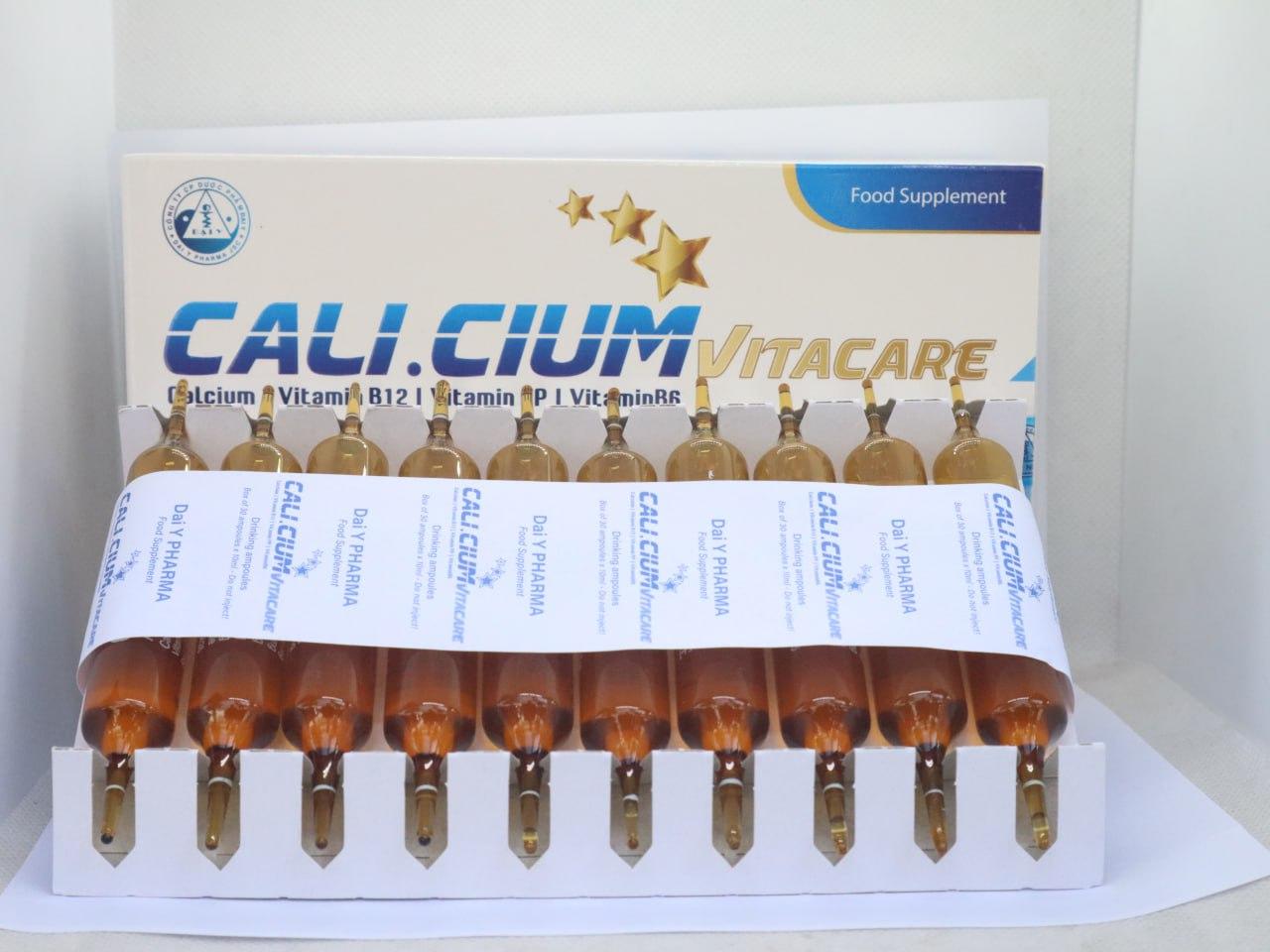 Cali Cium vita (Calcium, Vit B12, Vit B1, Vit B6) B/20Amp