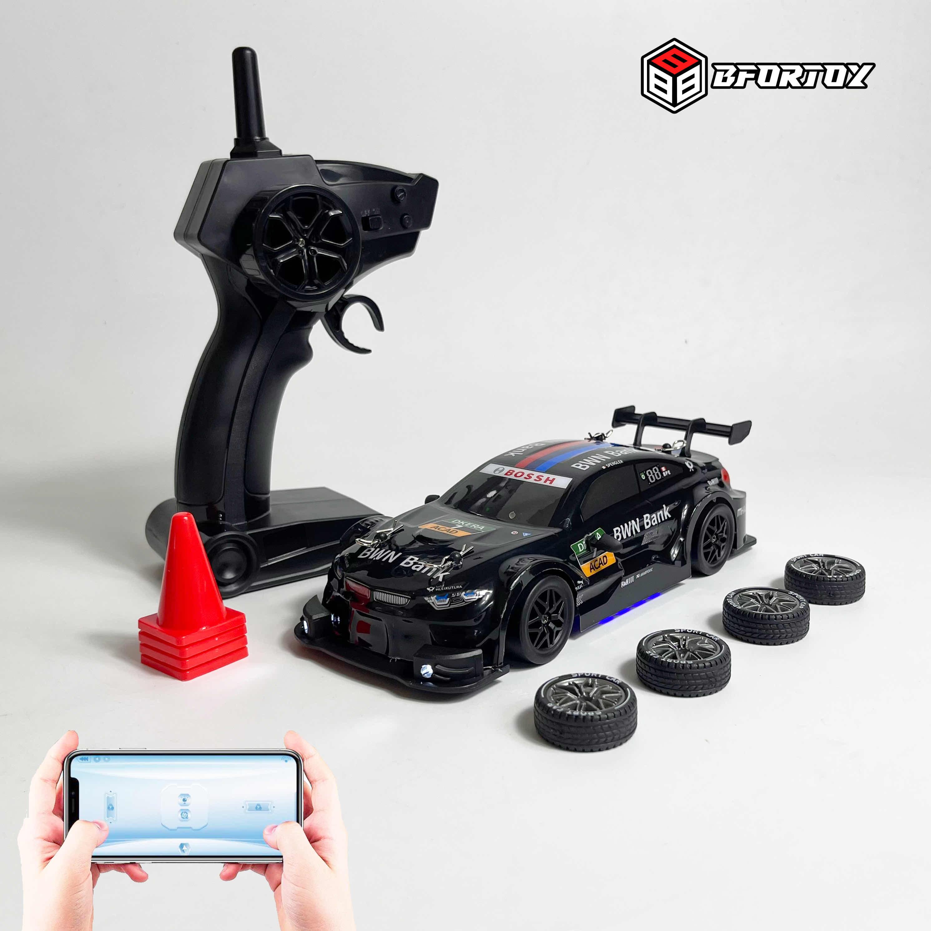 ឡានបញ្ចា Drift Rc ទំហំ 1/24 - BMW អាចបញ្ចាតាម App & Remote control