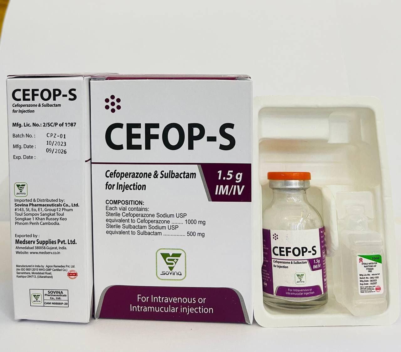 CEFOP-S 1G IM/IV (cefoperazone&sulbactam) INJ