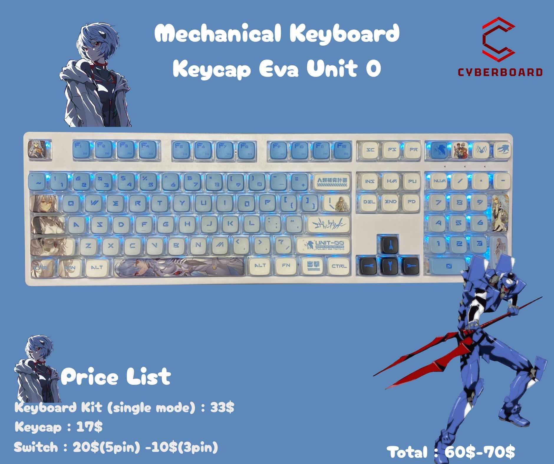 Set Keyboard 100% Eva Unit0