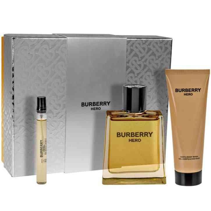 BURBERRY HERO EDP SET 100ML 10ML BODY WASH