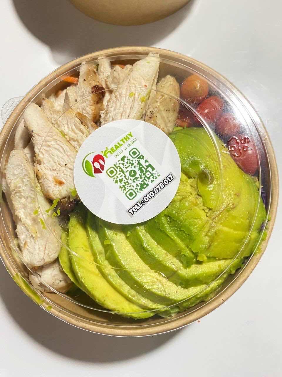 សាឡាដ ប័រ+ទ្រូងមាន់/Salad Avocado🥑+ Chicken Breast🍗🍗