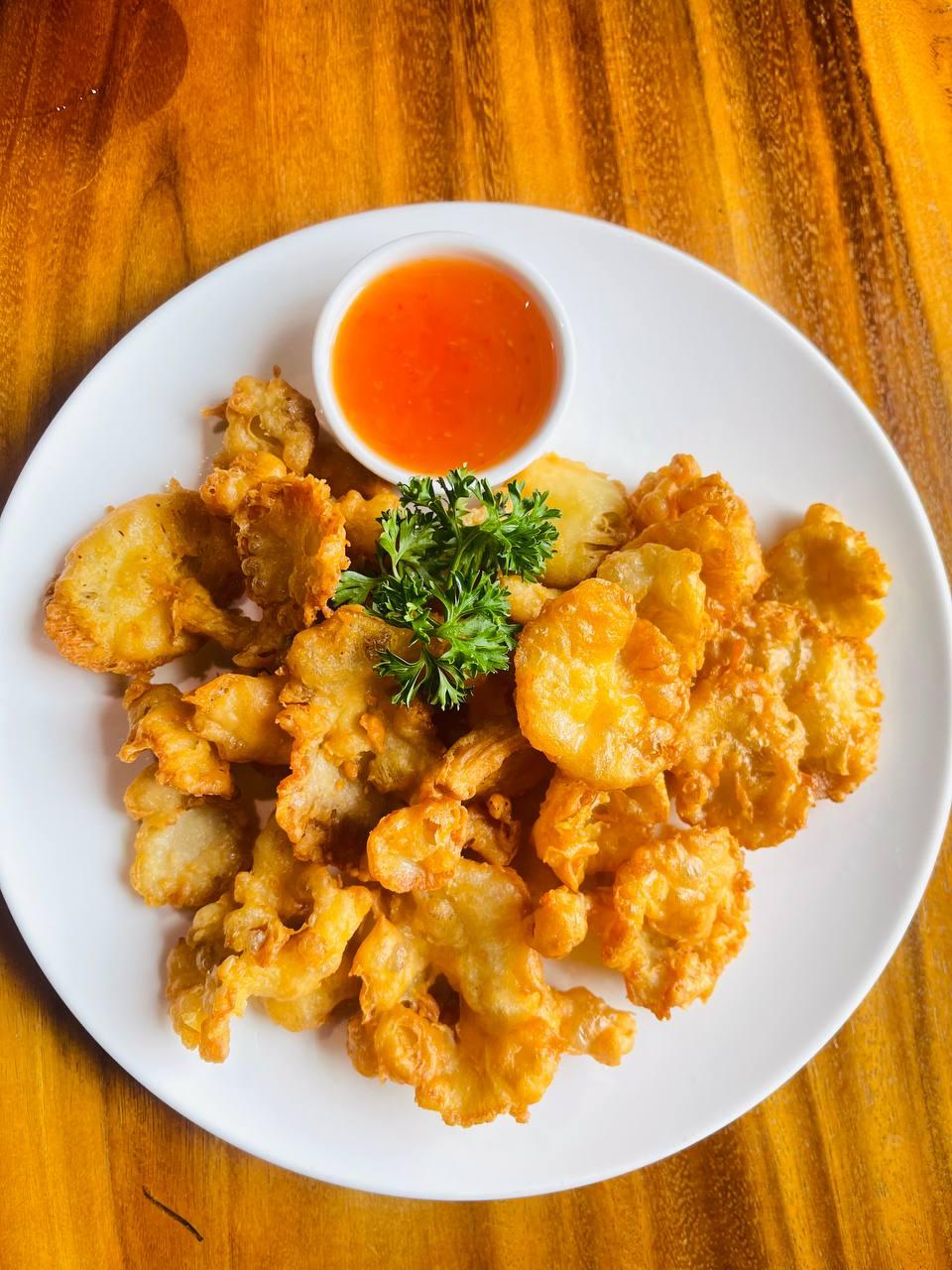 ផ្សិតបំពងខ្ទឹមស​ពិសេស​ (Deep Fries Mushroom)