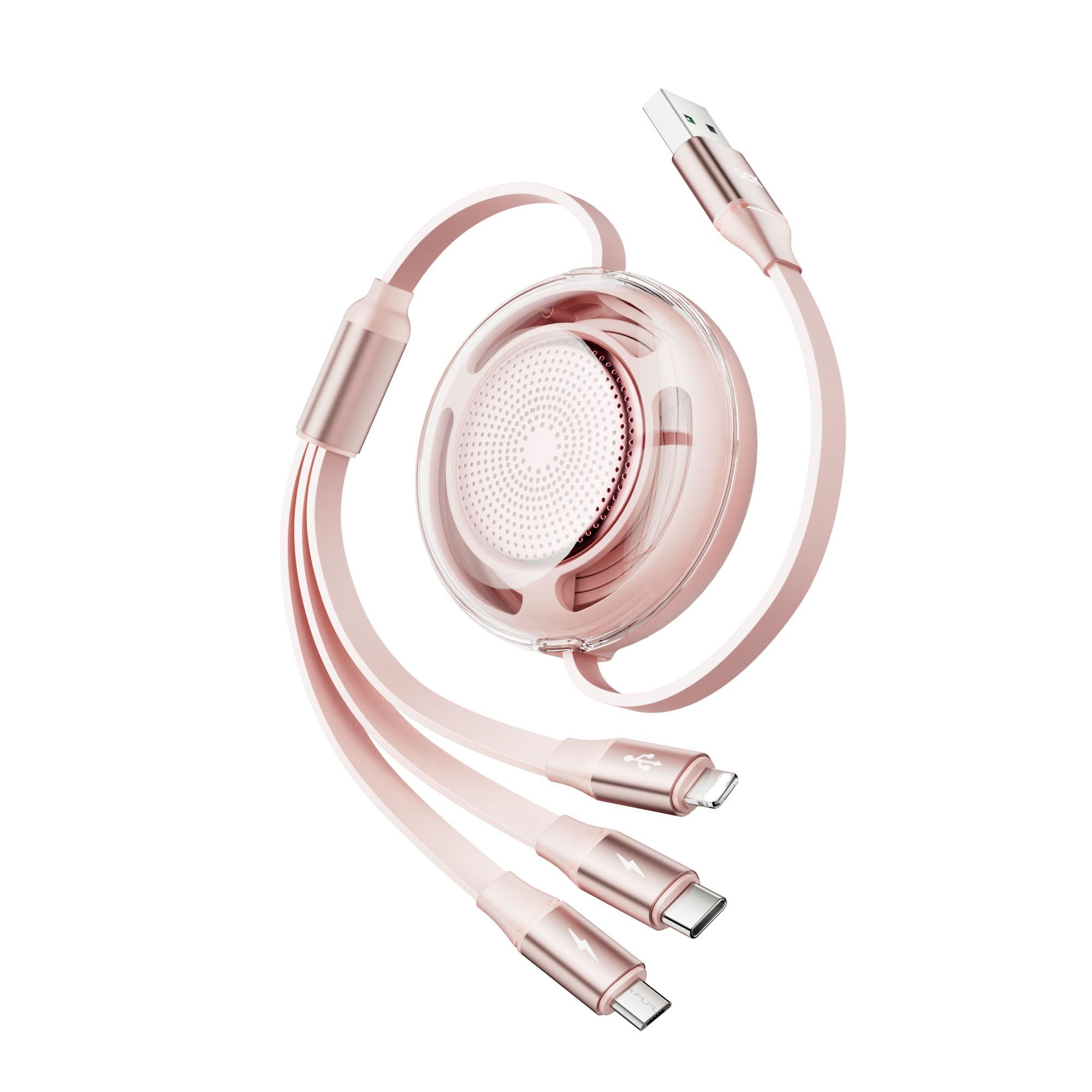 ROCK Honeycomb 3 IN 1 Retractable Data Cable