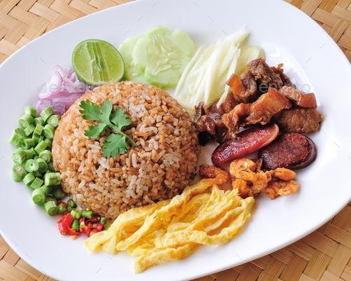 បាយឆាកាពិ Fries Rice with Shrimp Paste