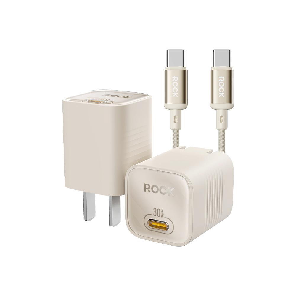 ROCK GaN 30W IceCube Charger + Cable Bundle