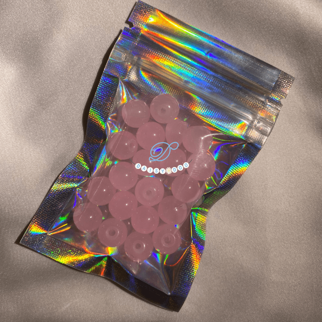 8mm Pink Glass Bead