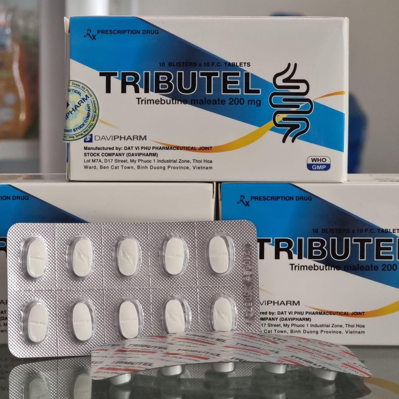 TRIBUTEL (Trimebutine 200mg, B10x/10)Expired:08/26 បន្ទះ