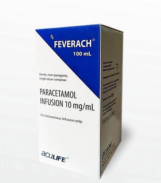 FEVERACH 100ML Paracetamol Infusion 10mg/ml 06/2025