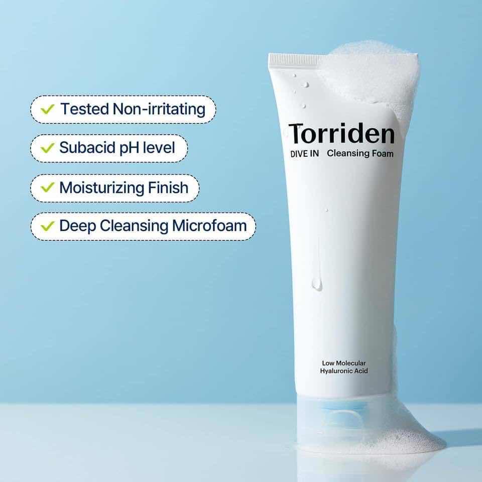 Torriden DIVE IN Daily Low Molecular Hyaluronic Acid Foam Cleanser 150ml